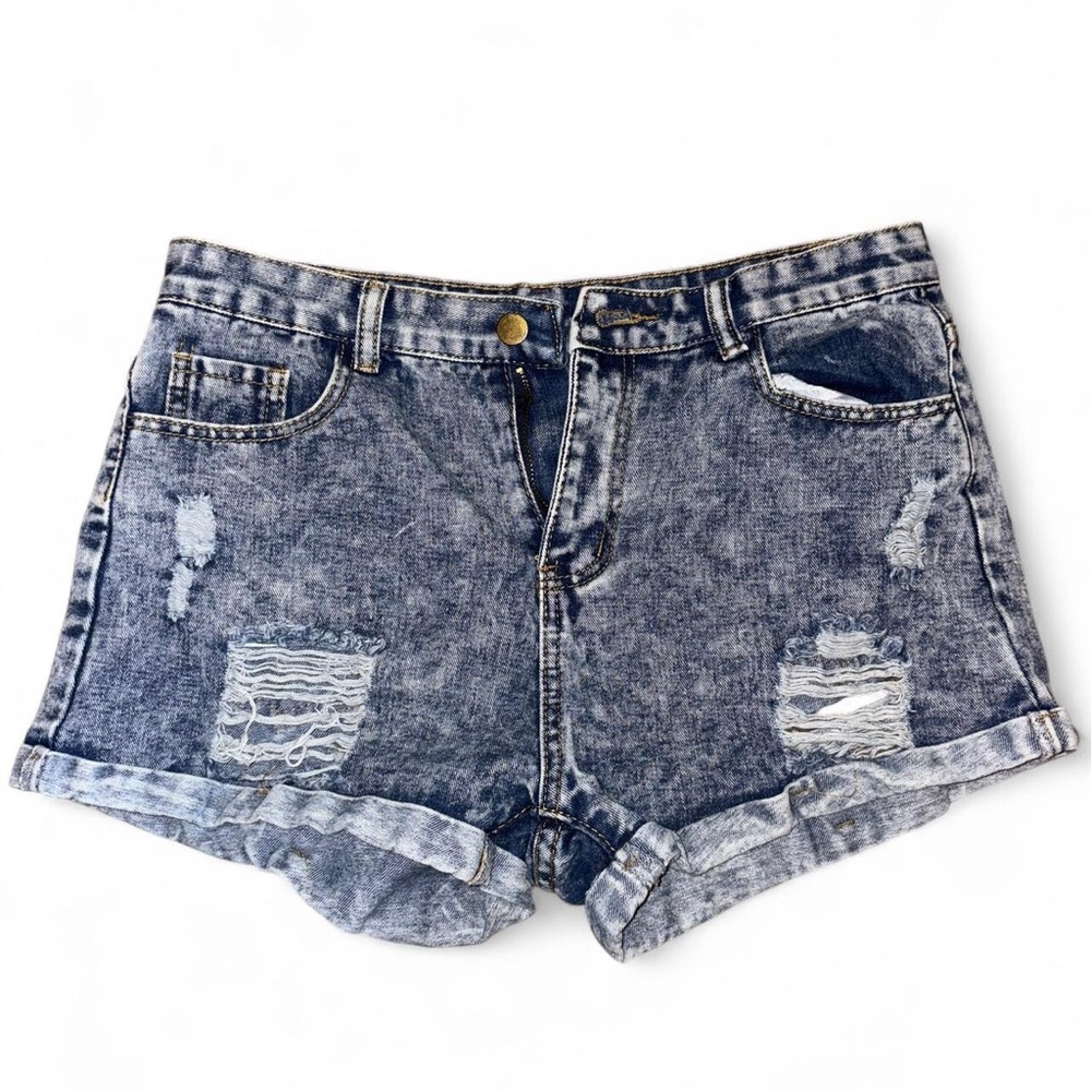 Denim Distressed Women Shorts